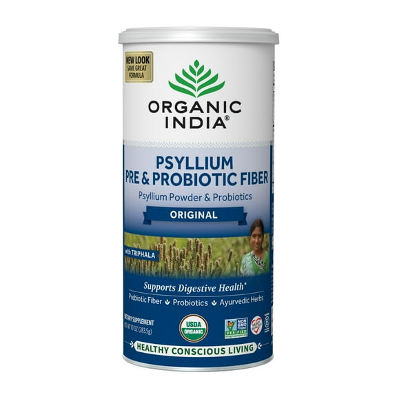 Psyllium Pre & Probiotic Fiber Original Organic India 10 oz Bag