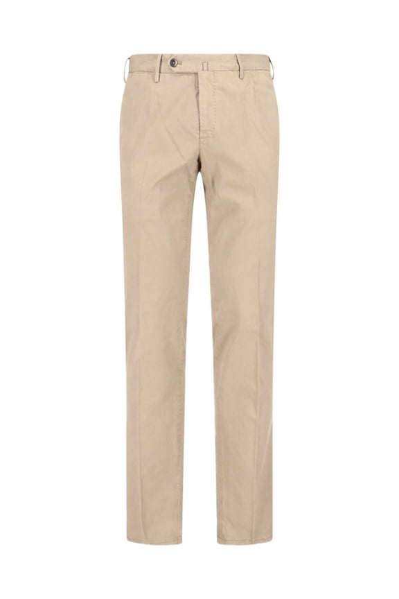 Cotton Blend Trousers – Beige (Men's)