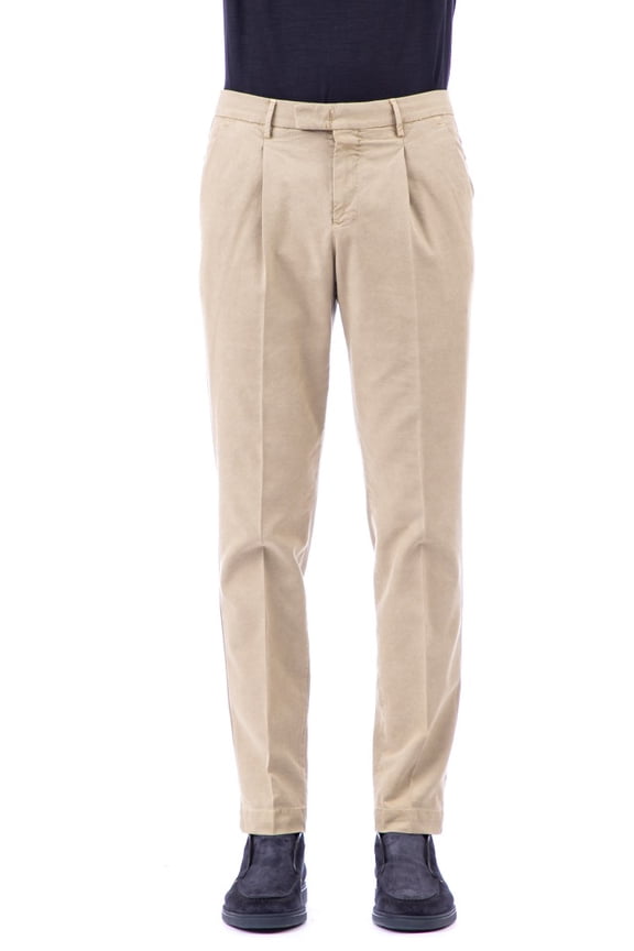 Micro-Structure Cotton-Lyocell Master Fit 1 Pence Trousers (Men's)