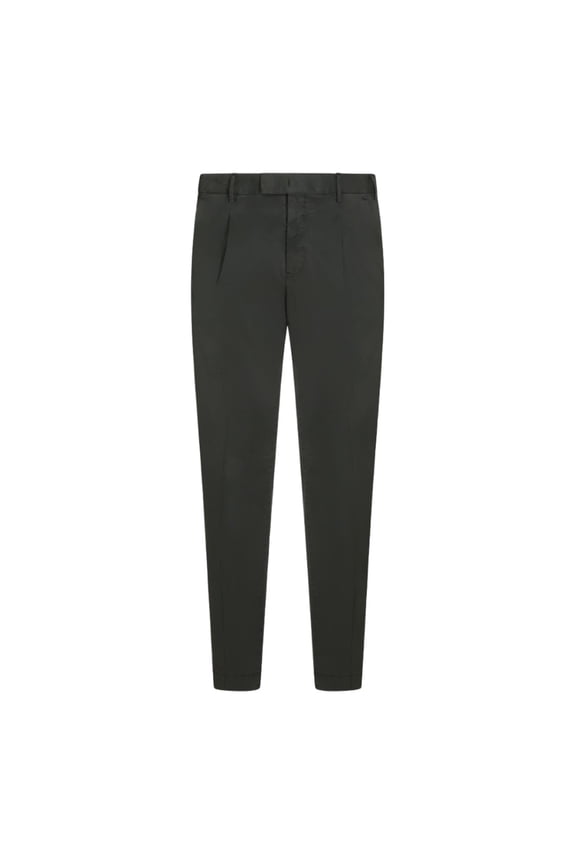 Tailored Black Trousers With Minimalist Design And Tapered Silhouette (Men's)