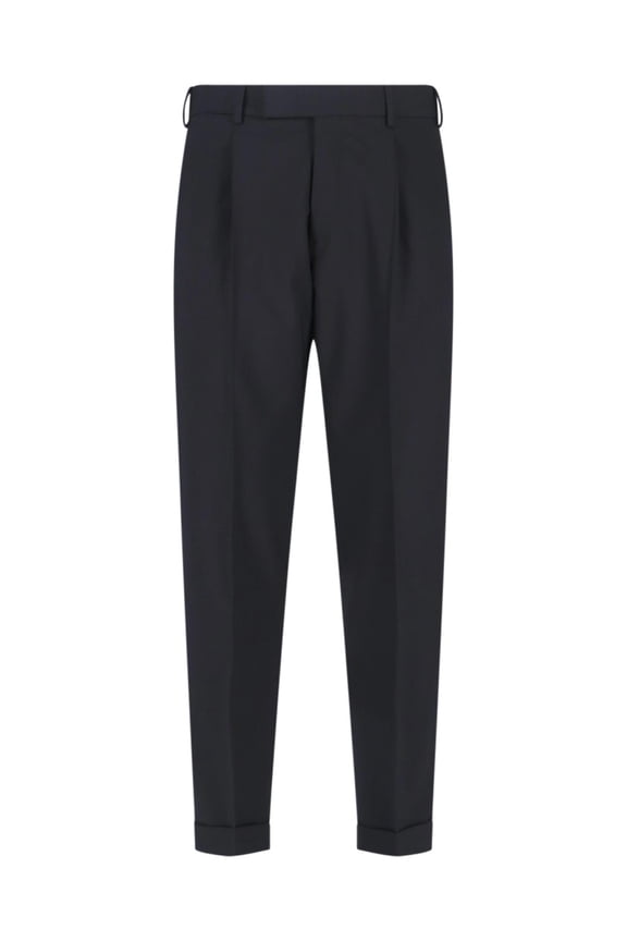 Tailored Straight-Leg Trousers With Minimalist Design (Men's)