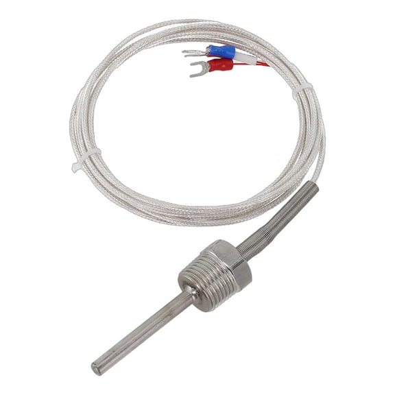 Pt100 Ohm Probe Sensor L 50Mm Pt Npt 1/2\'\' Thread W/ Insulation Wire