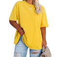 thumbnail image 1 of Ptaesos Women's Plus Size T Shirts Oversized Tees Summer Short Sleeve Crew Neck Loose Tunic Tops, 1 of 3