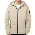 thumbnail image 1 of Ptauao Clearance Men's Lightweight Softshell Jacket Hooded Water Resistant Fall Hiking Windbreaker Jackets, 1 of 6