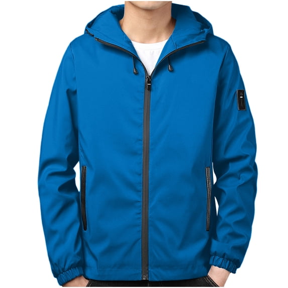 Ptauao Clearance Men's Lightweight Softshell Jacket Hooded Water Resistant Fall Hiking Windbreaker Jackets