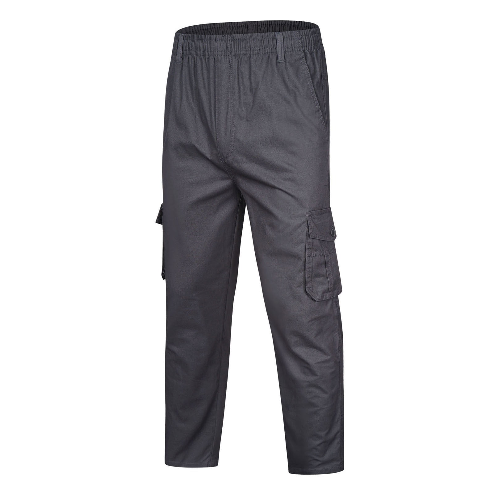 Ptauao Sports Cargo Pants for Men Outdoor Cotton Sweatpants Elastic
