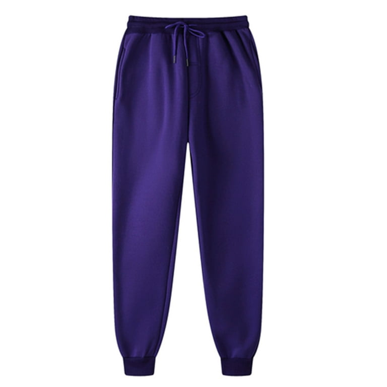 Generic Joggers for Women Sweat Hop Legging Padded Pants for Women Cargo Pants Purple M