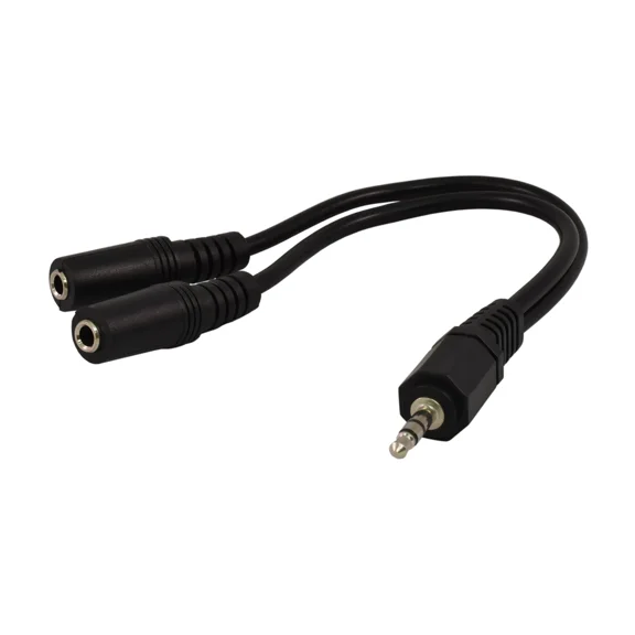 Ptc 3.5Mm Stereo M To 2F Audio Splitter Cable, 6 Inch