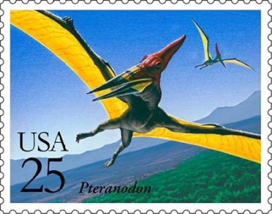 Pteranodon Canvas Art - US POSTAL SERVICE (22 x 28)