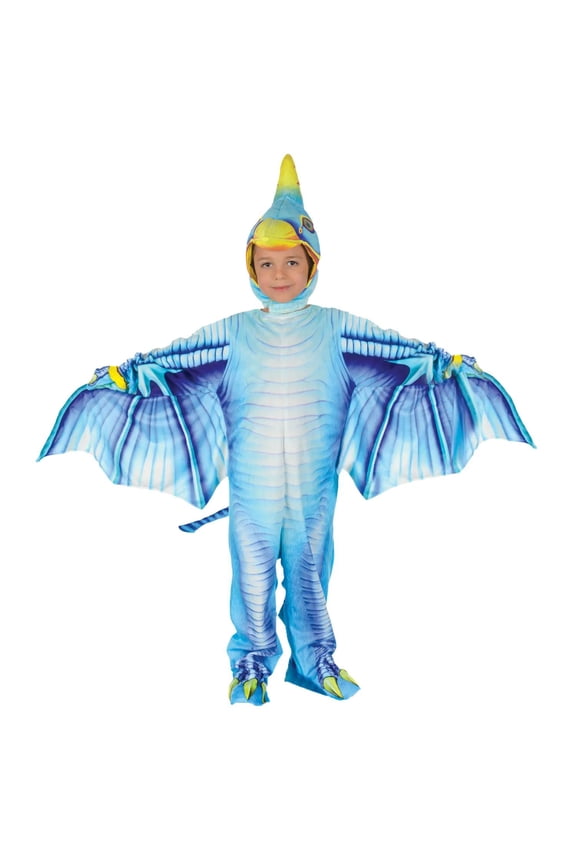 Blue Pterodactyl Printed Child Costume Jumpsuit Unisex