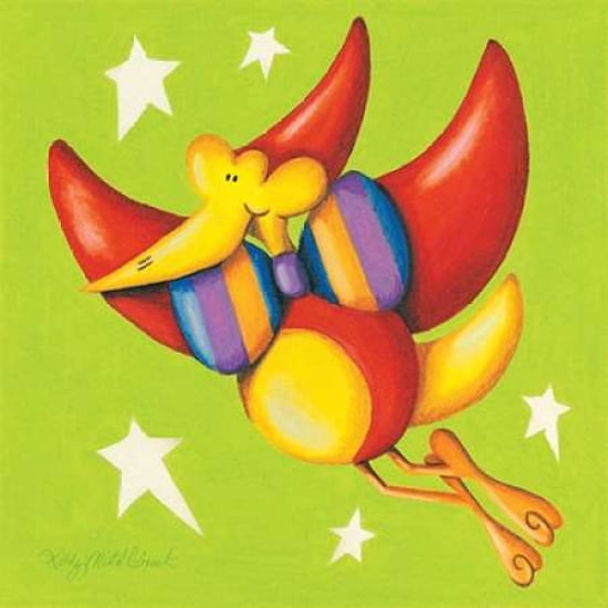 Pterodactyl Canvas Art - Kathy Middlebrook (24 x 24)