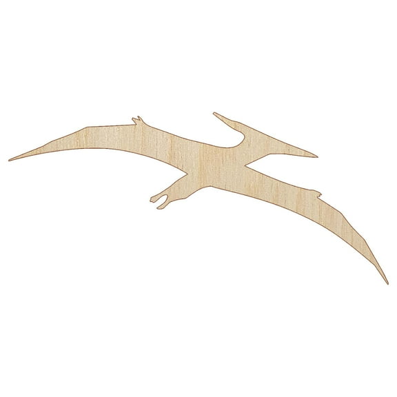 Pterodactyl Dinosaur Solid Wood Shape Unfinished Piece Cutout Craft DIY Projects - 6.25 Inch Size - 1/8 Inch Thick