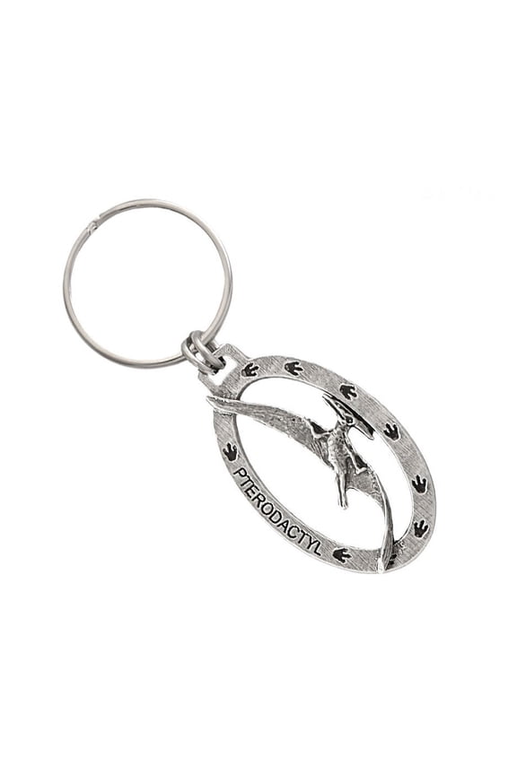 Pterodactyl Keychain, Dinosaurs, Prehistoric, Jurassic, Fossils, Bones, Key Fob, Key Ring, Keys, Zipper Pull, Luggage Tag, Backpack, Pewter, Over 300 Keychains Designs, Handmade in the USA A190KC