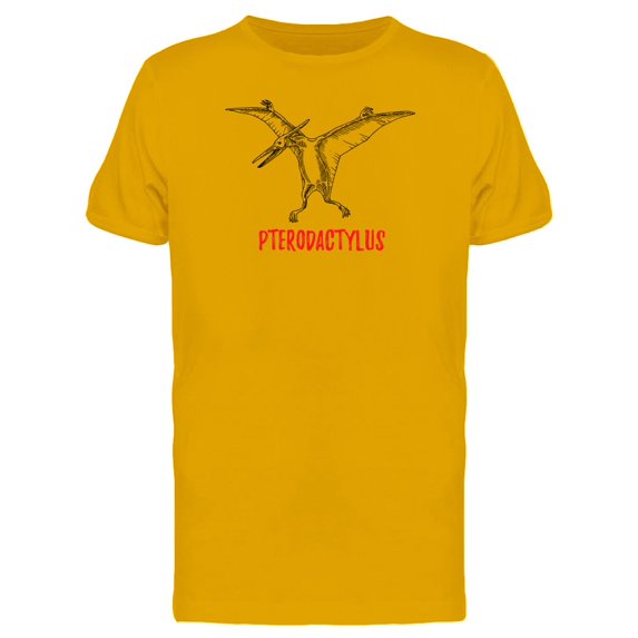 Pterodactyl Red Caption Tee Men's -Image by Shutterstock