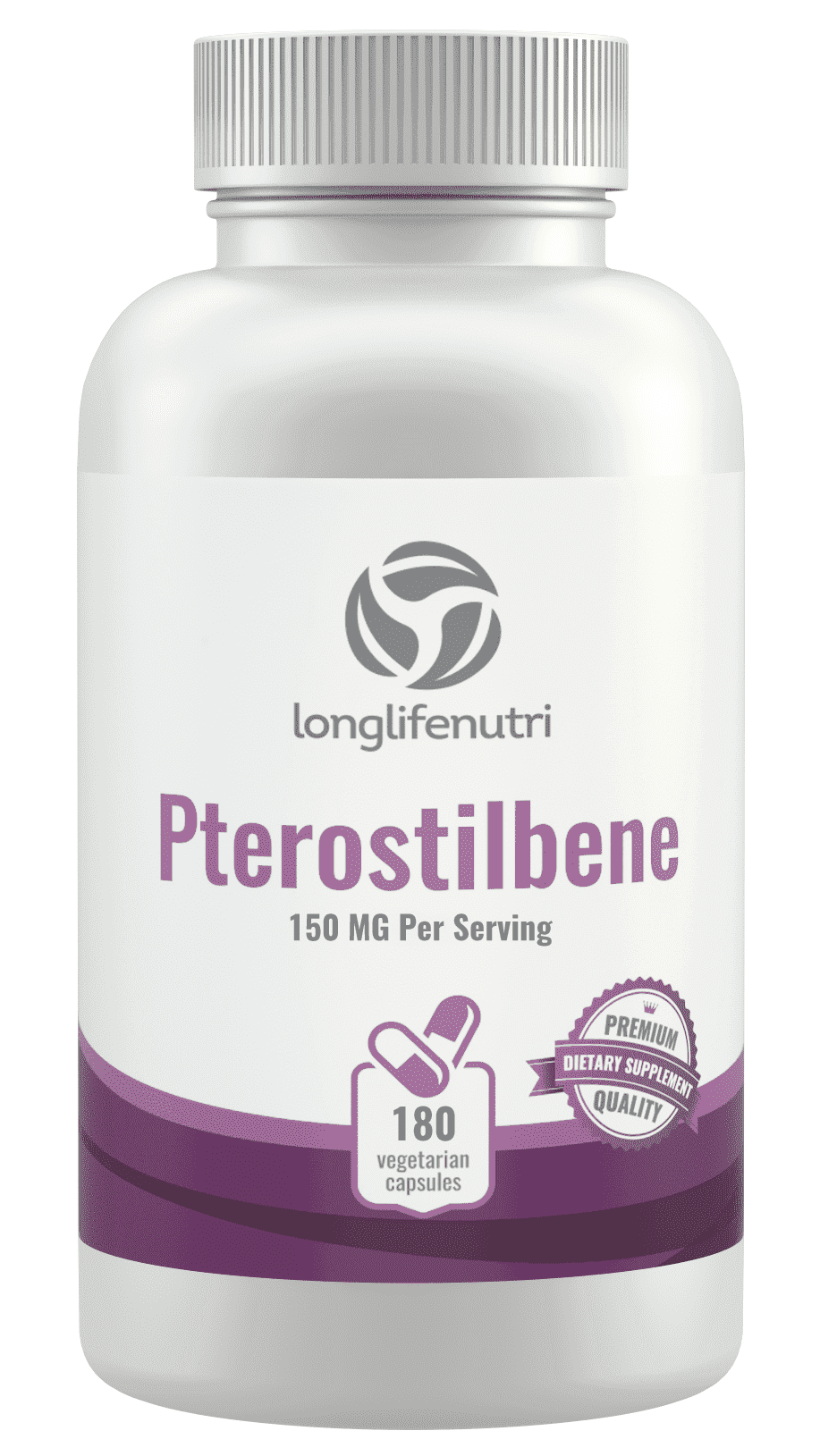 LongLifeNutri Pterostilbene 150mg - 180 Vegetarian Capsules for Healthy ...