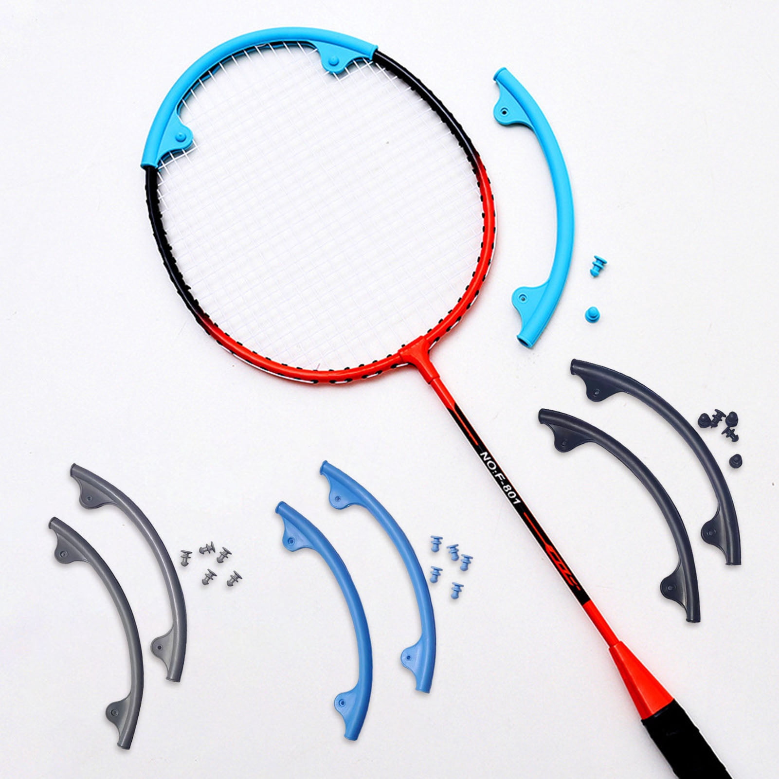 Ptetnvg 8pcs Badminton Racket Cover Badminton Racket Protector U-shaped ...