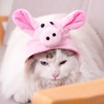 thumbnail image 1 of Ptetnvg Adjustable Pet Hat Pet Hat Adjustable Comfortable Plush Dog Hat Cute Pig Shape Cat Winter Warm Headwear Costume Pet Supplies, 1 of 10