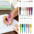 thumbnail image 1 of Ptetnvg Rhinestones Beaded Ballpoint Pen Assorted Colors Shell & Refill Press Type Retractable Roller Ball Pen Student Stationery Pen for Writing Drawing Journaling Note Taking, 1 of 7