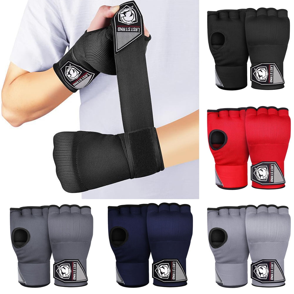 Ptetnvg Shock-absorbing Boxing Gloves Elastic Fabric Gel Boxing Gloves with  Wrist Wrap Protection Shock-absorbing Half-finger Kickboxing Gloves for  Adults