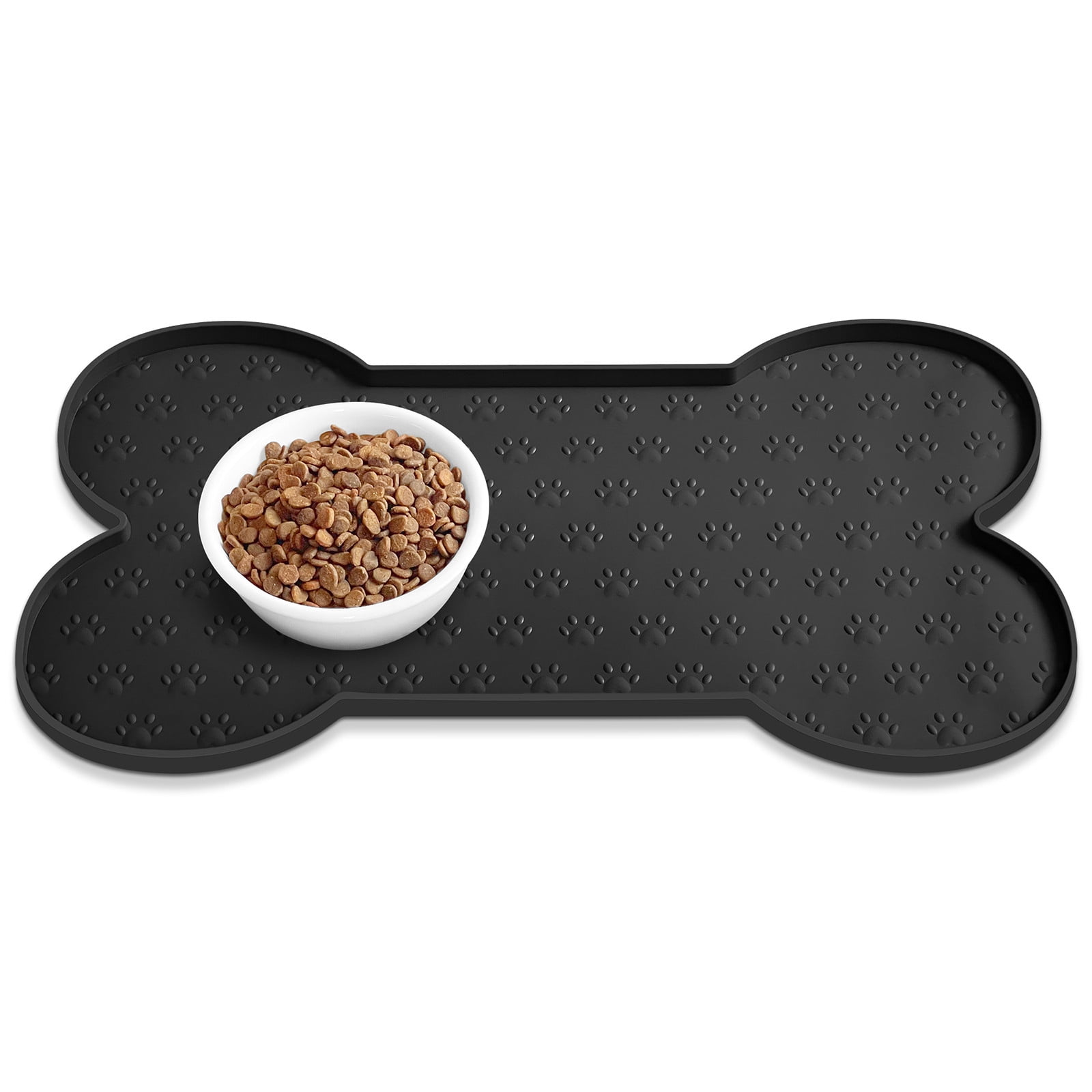 Ptlom Dog Food Mat AntiSlip Silicone Dog Bowl Mat Thicker Pet Placemat