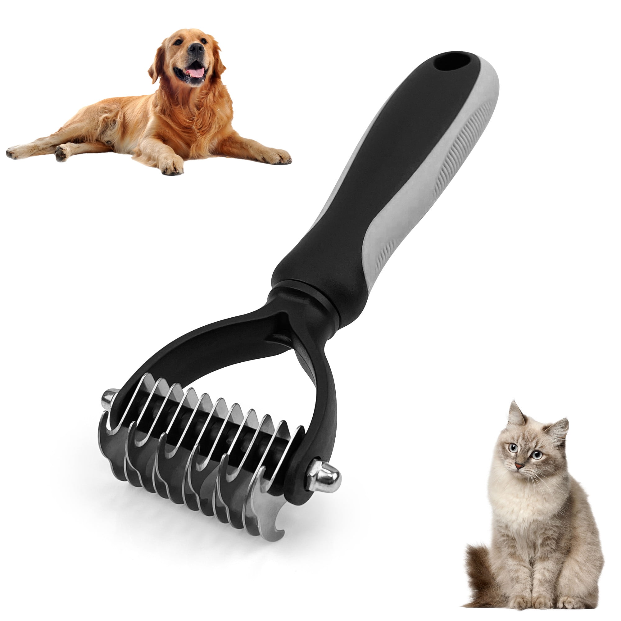 Ptlom Pet Cleaning Brush, Large Medium Small Sensitive Long or Short