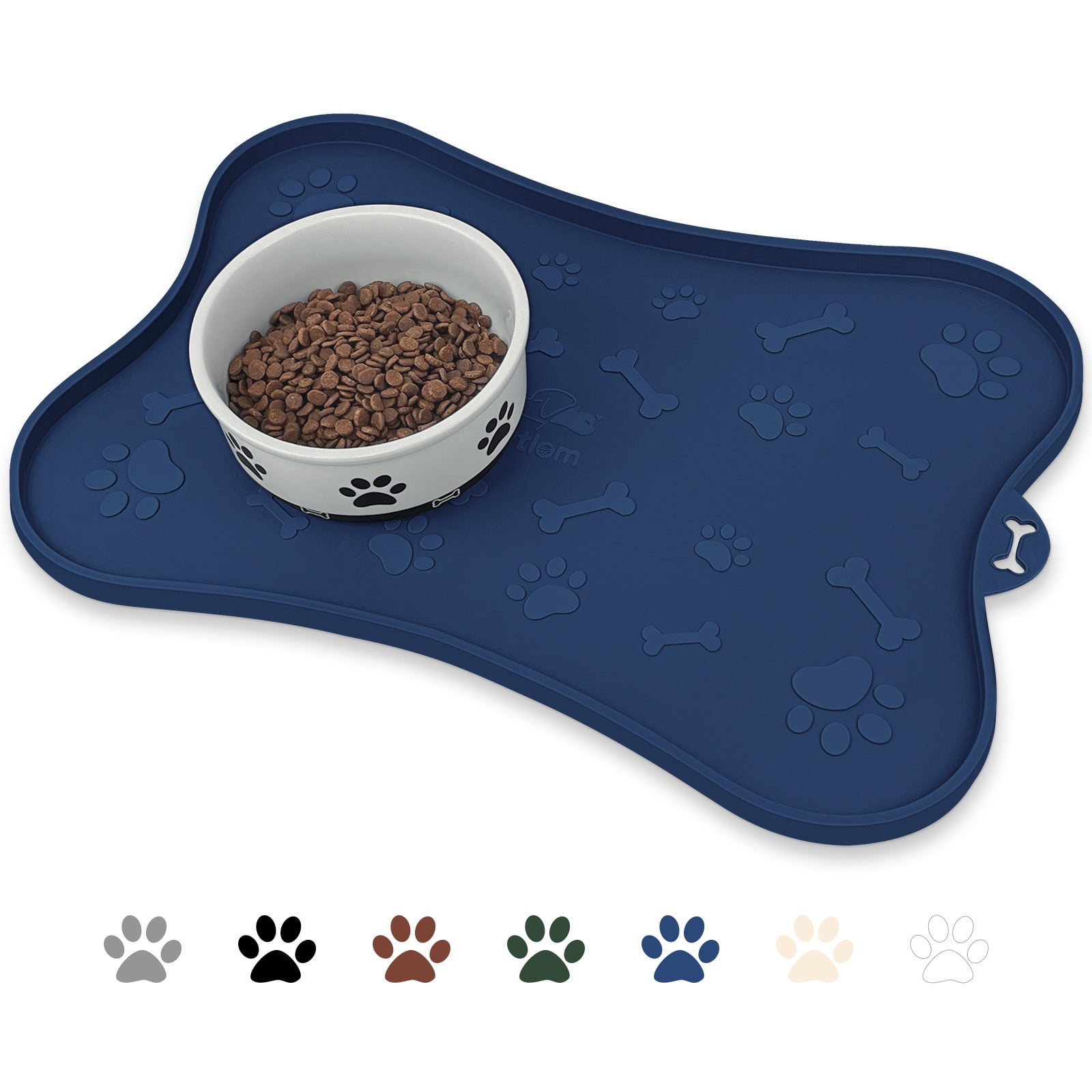 Ptlom Pet Placemat for Dogs and Cats, Silicone Dog Mat for Prevent Food