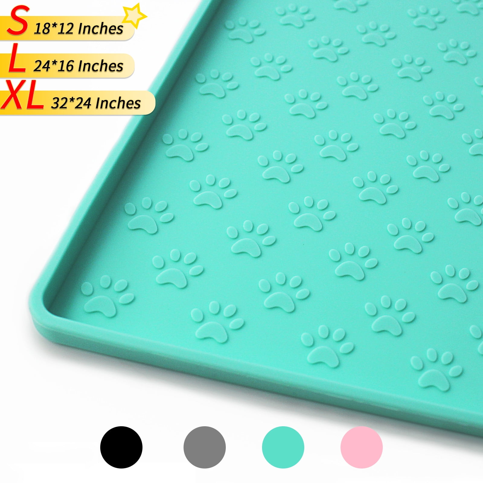 Ptlom Pet Placemat for Dog and Cat, Mat for Prevent Food and Water