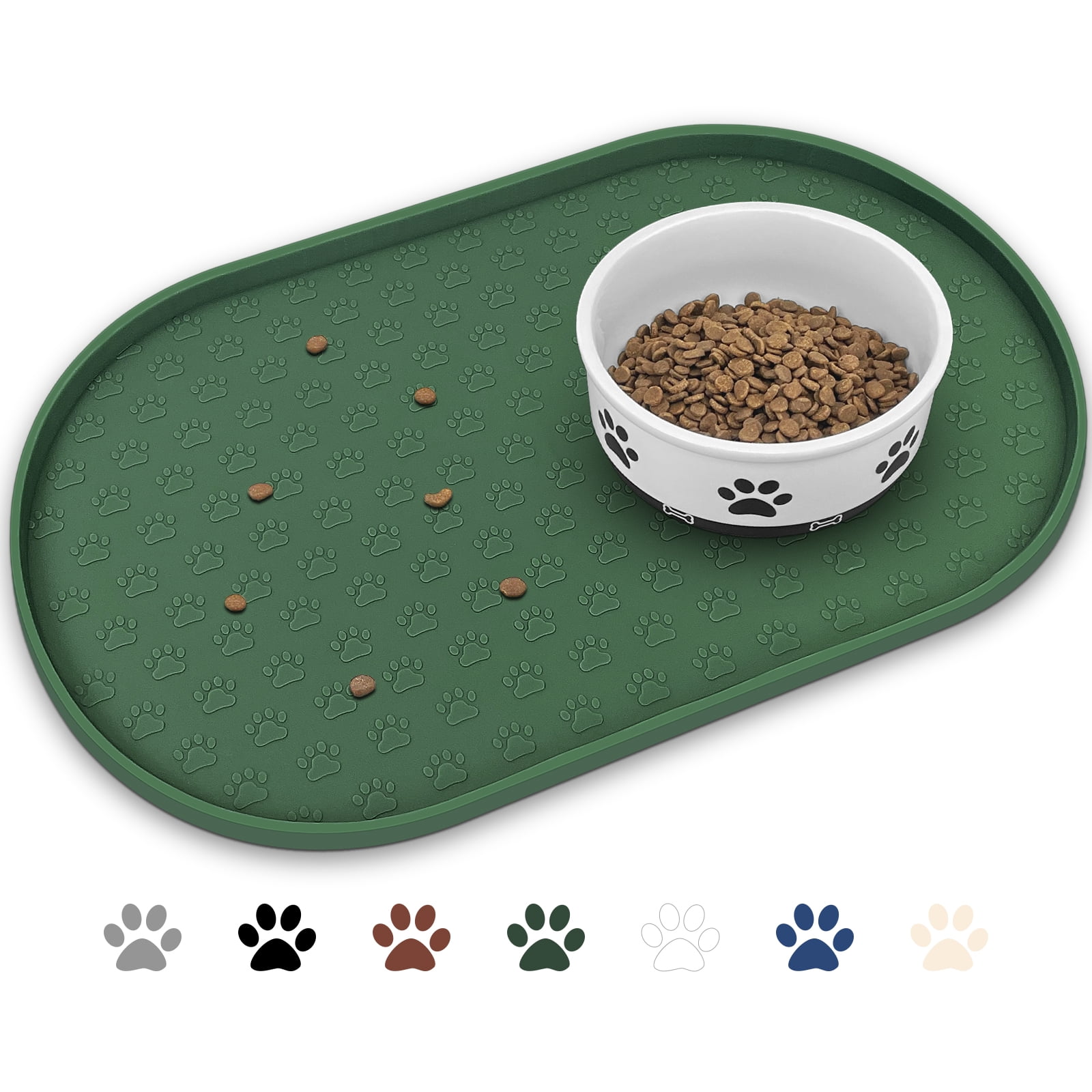 Ptlom Silicone Pet Placemat for Dogs and Cats, Waterproof Pet Feeding