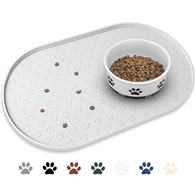 Ptlom Silicone Pet Placemat for Dogs and Cats, Waterproof Pet Feeding