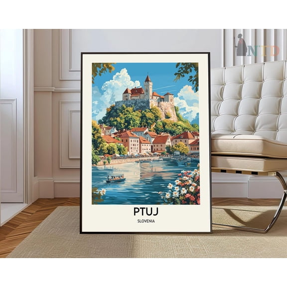 Ptuj Slovenia City Map Poster Unframed Paper Print