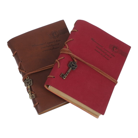 Pu Journal 2pcs Writing Notebook Refillable Diary Notepads Business Planner Personal Agenda Organizer For Men Women