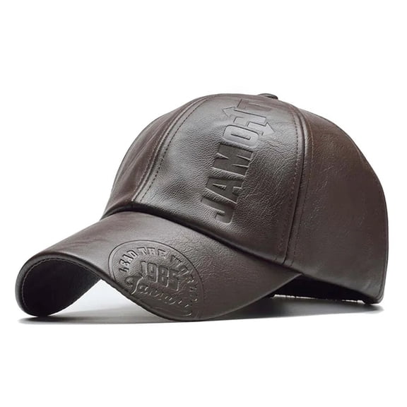 Pu Leathe Letter Printing Baseball Caps Spring And Autumn Outdoor Adjustable Casual Hats Sunscreen Hat