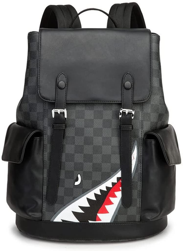 leather bape backpack