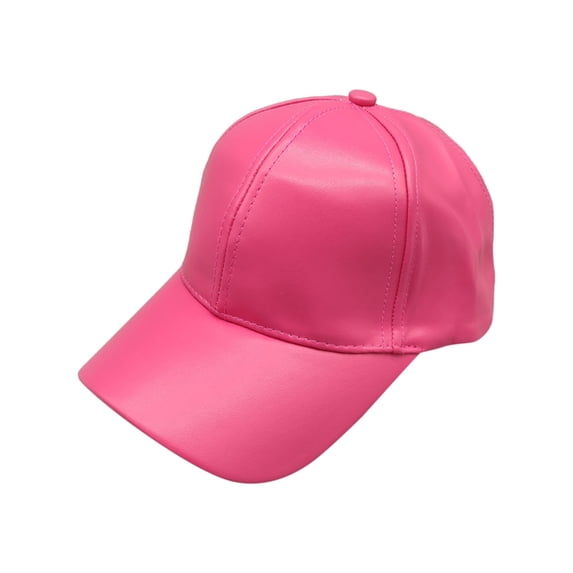 Pu Leather Ball Cap for Men and Women Adjustable Sport Visor Trucker Golf Hat Baseball Cap Snapback Hat Solid Color Classic Low Profile Dad Hat Unisex Classic Outdoor Sport Caps Vintage Biker Hat