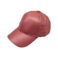 thumbnail image 1 of Pu Leather Ball Cap for Men and Women Adjustable Sport Visor Trucker Golf Hat Baseball Cap Snapback Hat Solid Color Classic Low Profile Dad Hat Unisex Classic Outdoor Sport Caps Vintage Biker Hat, 1 of 4
