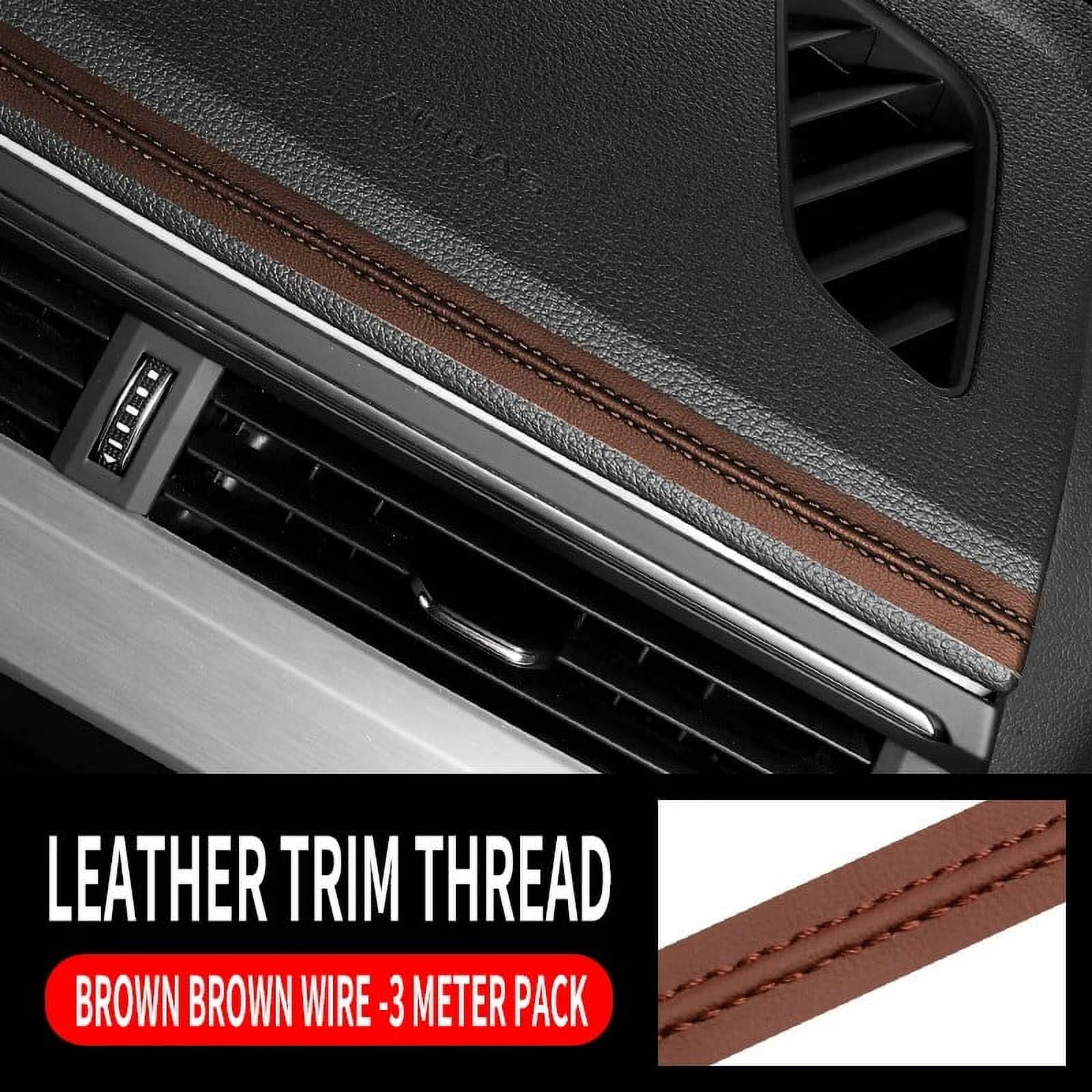Pu Leather Car Molding Trim Strip Door Decorative Diy Flexible Interior