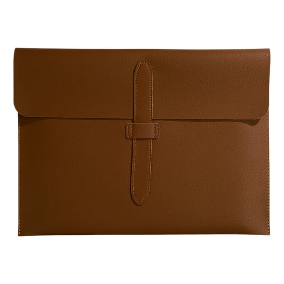 Pu Leather File Folder Document Holder,Water-Proof Portfolio Envelope Folder Case,Business Folder Bag with Handmade Closure,Portfolio Folder,Comfortable Pu Leather Document Bag for Office,Coffee