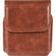 Pu Leather Flip Cell Phone Holster, Belt Clip Case Holder Pouch for Galaxy Z Flip 6/5 / 4/3 5G Motorola Razr+ 2025, Moto Razr Ultra 2025, Razr+ 2023 Brown