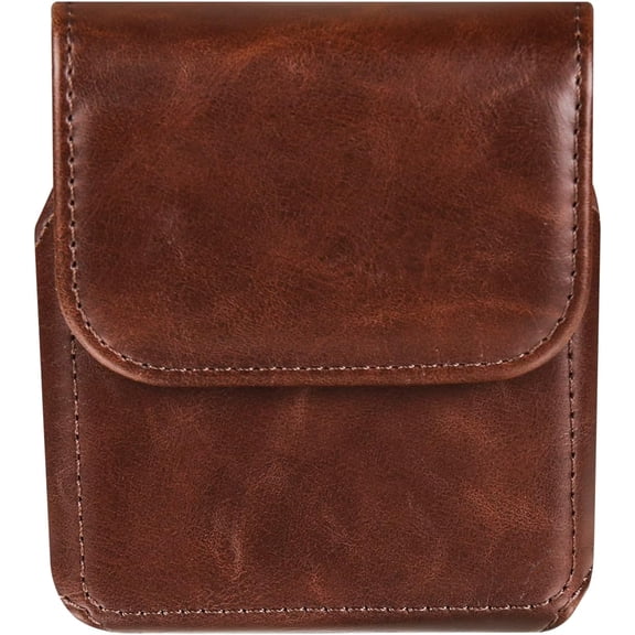 Pu Leather Flip Cell Phone Holster, Belt Clip Case Holder Pouch for Galaxy Z Flip 6/5 / 4/3 5G Motorola Razr+ 2025, Moto Razr Ultra 2025, Razr+ 2023 (Coffee)
