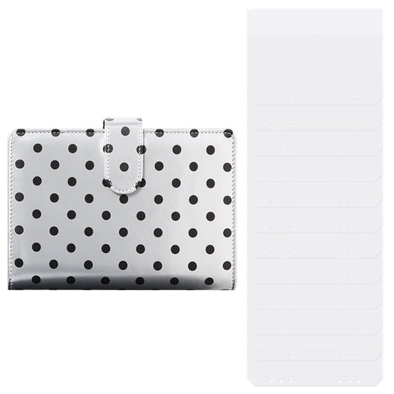 Pu Leather Notebook, Binder Budget Planner Organizer 6 Ring Binder Cover, Binder Pockets, 12 Pcs Expense Budget Sheets and 36 Categories Letter Sticker