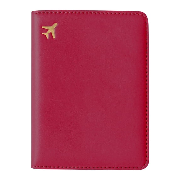 Pu Leather Passport Holder with Rfid Blocking, Travel Document Organizer Wallet with Card Slots Photo Pocket, Multi-Functional Organizer for Women Men, 1 Card Pack
