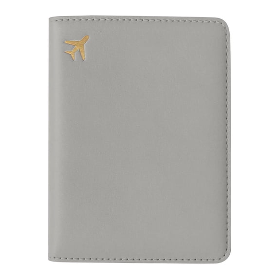 Pu Leather Passport Holder with Rfid Blocking, Travel Document Organizer Wallet with Card Slots Photo Pocket, Multi-Functional Organizer for Women Men, 1 Card Pack