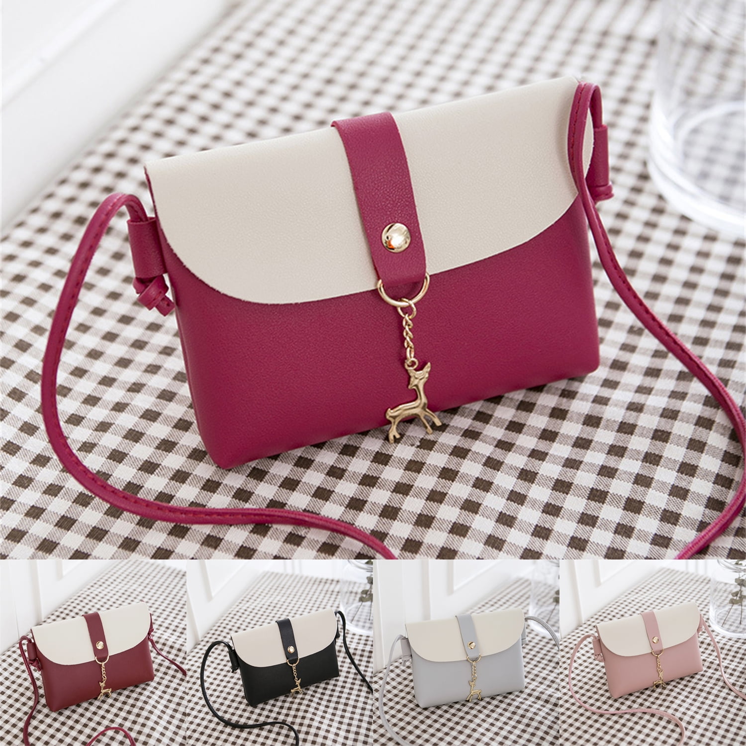Pu Leather Shoulder Handbag Cross Body Purse for Teens Girls Small Cross Body Bag for Girls Walmart