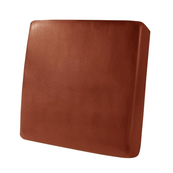Pu Leather Single Seat Cushion Cover 7X6X2In, Waterproof Slip-Resistant Protector for Dining Chair, Office Desk, Car, Pet-Friendly Wipe-Clean Surface, Deep-Brown Color Blends , Single Sofa Cover *1