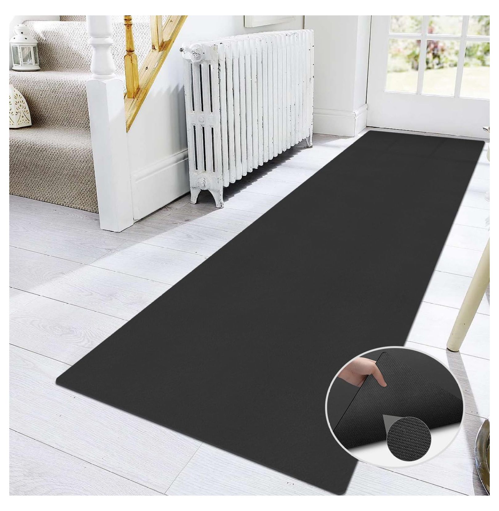 Pu Leather Soft Long Hallway Runner Rugs Mat Rubber Backing Low