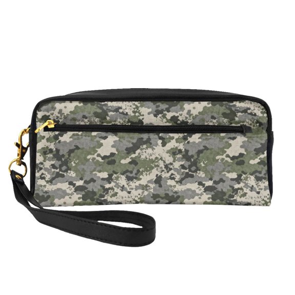 Pu Leather Travel Small Makeup Bag Army Pixel Camouflage Organizer Makeup Pouch Portable Cosmetic Bags For Women