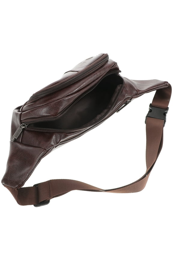Pu Leather Waist Packs Fanny Pack Crossbody Chest Bum Belt Bag Travel Pouch Sling Bag For Toddler Boys Girls For Trip Picnic Hiking Camping Sports Light Brown