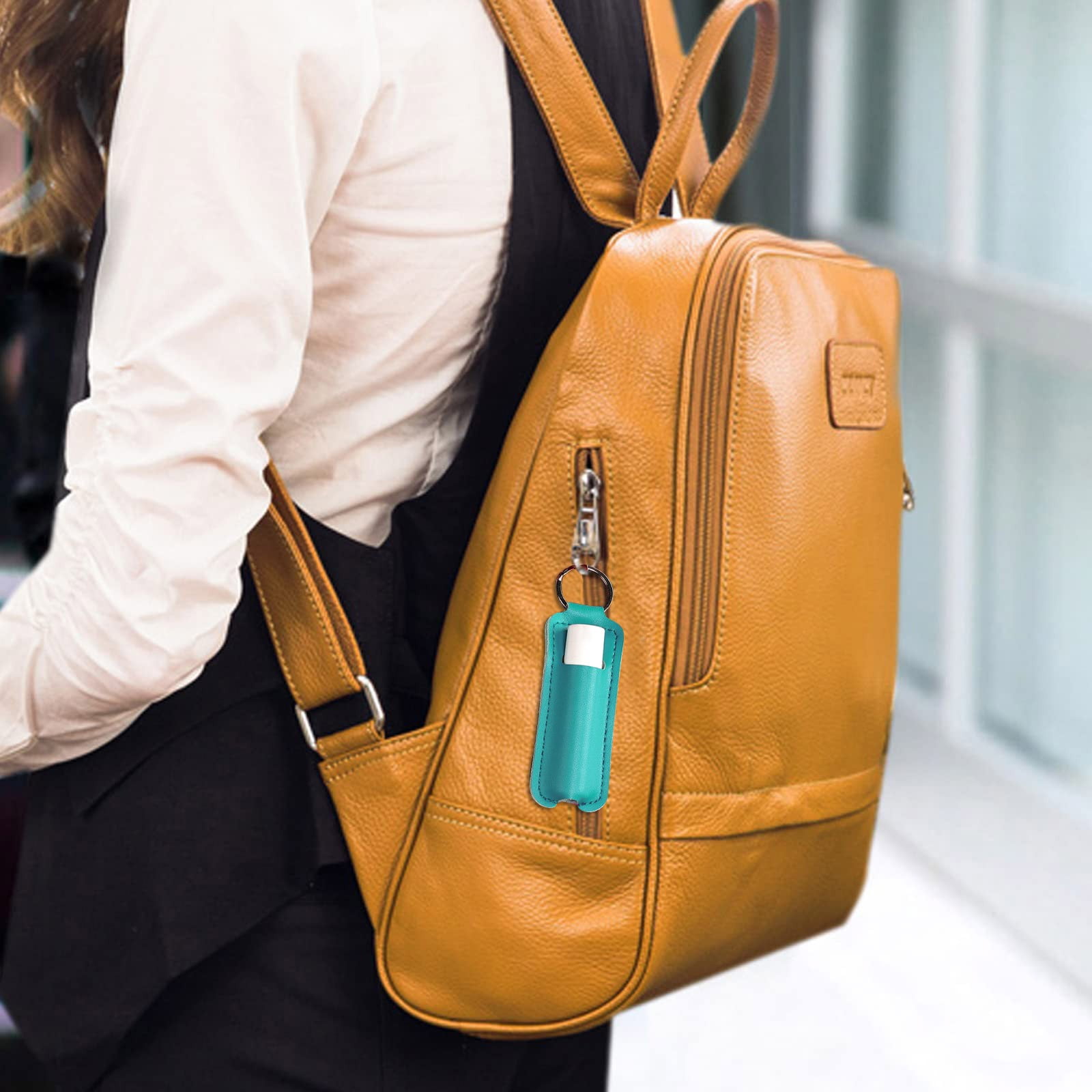 Pu Lipstick Storage Bag Portable Keychain Lipstick Storage Bag Lip Cord