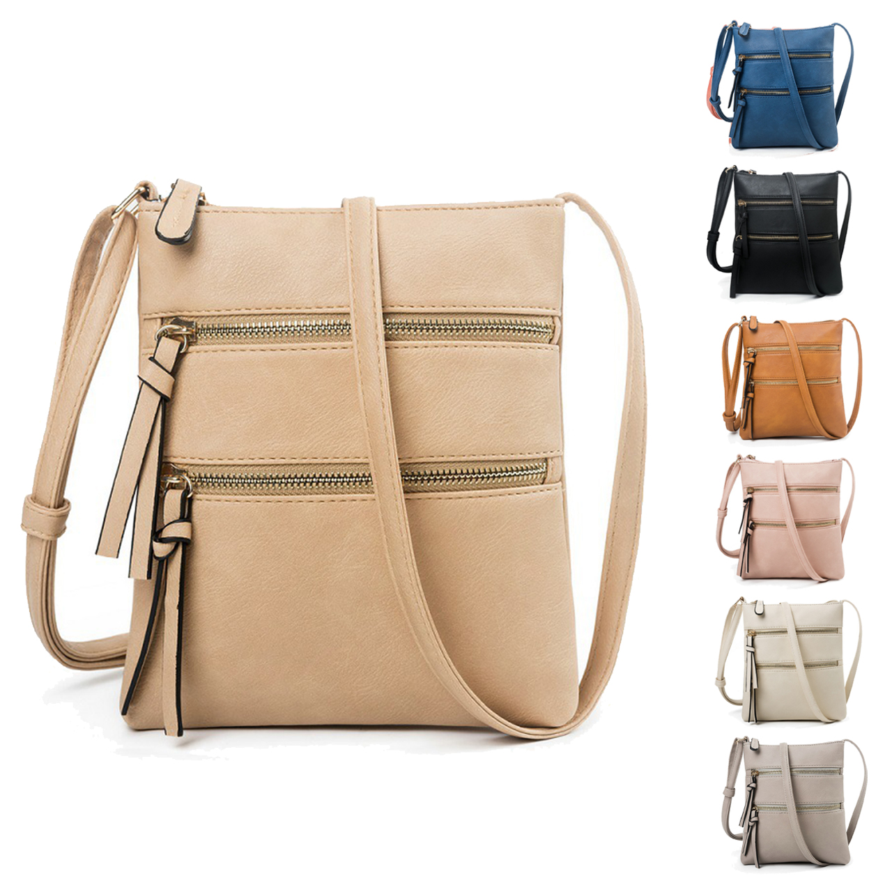 Pu Small Shoulder Bag Casual Crossbody Bags for Women Girl Purse