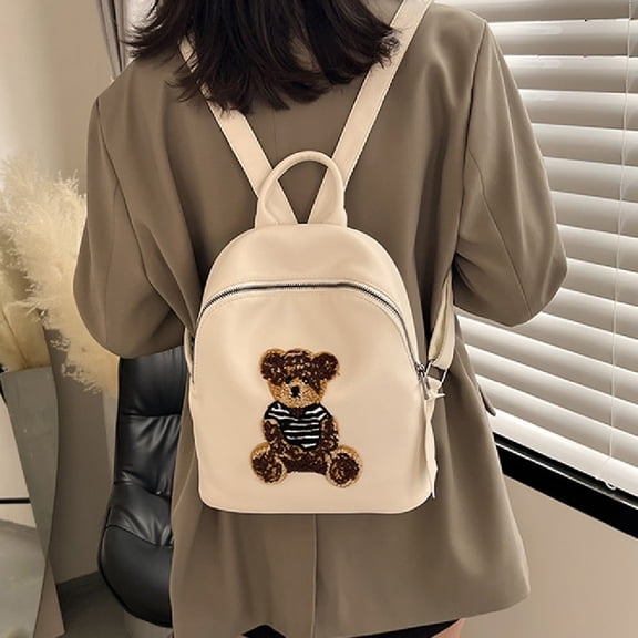 Pu Soft Leather Large Capacity Women's Backpack,Brown